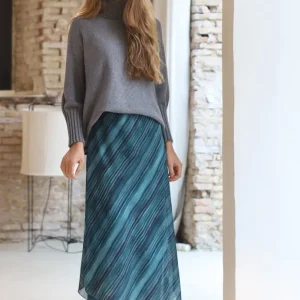 FALDA ASIMETRICA AZUL