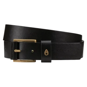 Cinturón Americana Vegan - Negro/dorado