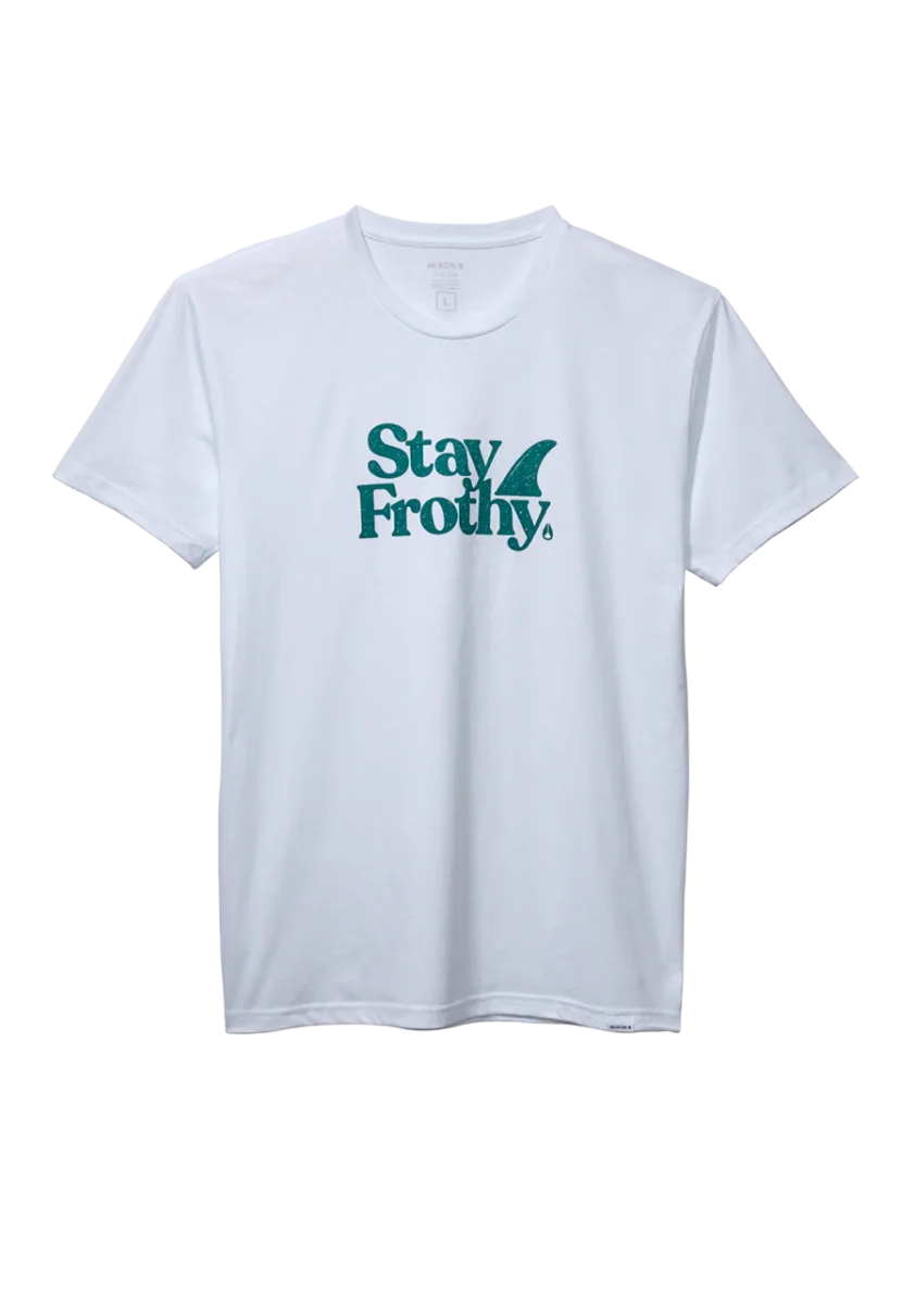 Stay Frothy Repreve® T-Shirt - White / Sage